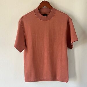 Minimal Crewneck Tee - Dusty Rose Short Sleeved Sweat Shirt